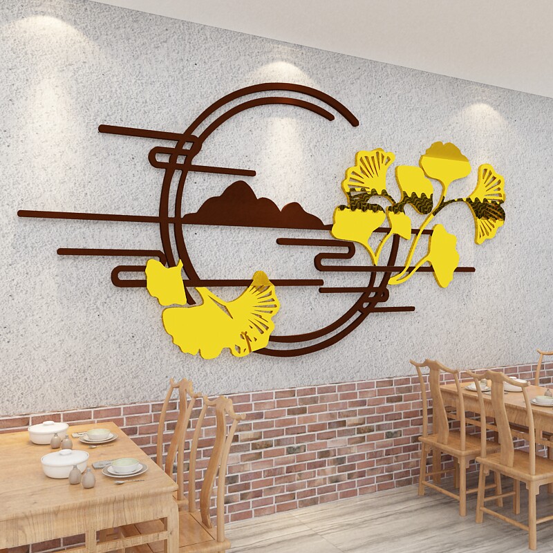 饭店墙面装饰品布置包厢壁贴纸画农家乐小院火锅烧烤餐饮馆店中式