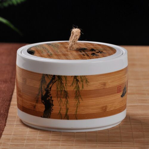 红龙茶叶罐陶瓷大号定窑密封罐包装礼盒青瓷铁观音红茶储存罐茶罐