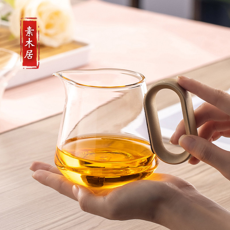 玻璃公道杯加厚耐热透明公杯高档功夫分茶器过滤茶漏套装茶具配件
