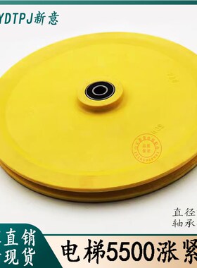 限速器涨紧轮 5500S涨紧轮直径250mm轴承6201适用于 电梯配件