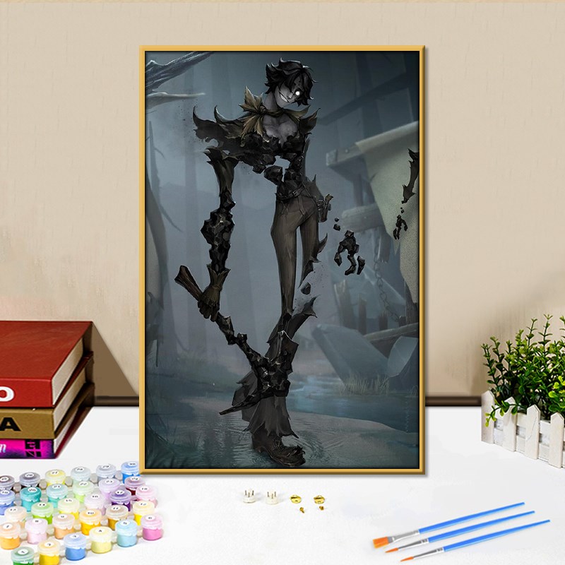 第五人格愚人金诺顿diy数字油画手工手绘填涂色油彩画客厅装饰画
