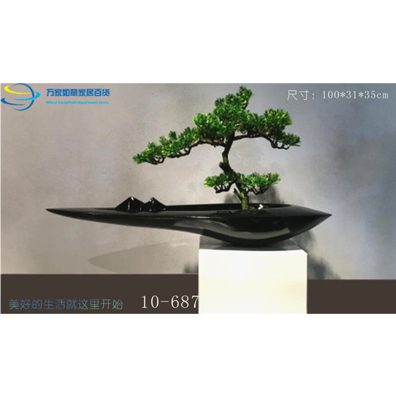 寓意事业一帆风顺办公室台面花瓶花器KTV酒店插花装饰品摆件促销