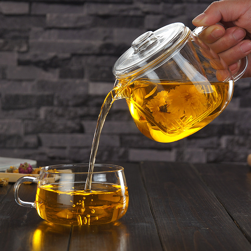 加厚耐高温玻璃企鹅壶小号泡茶壶花茶壶带过滤冲茶煮茶器功夫茶具