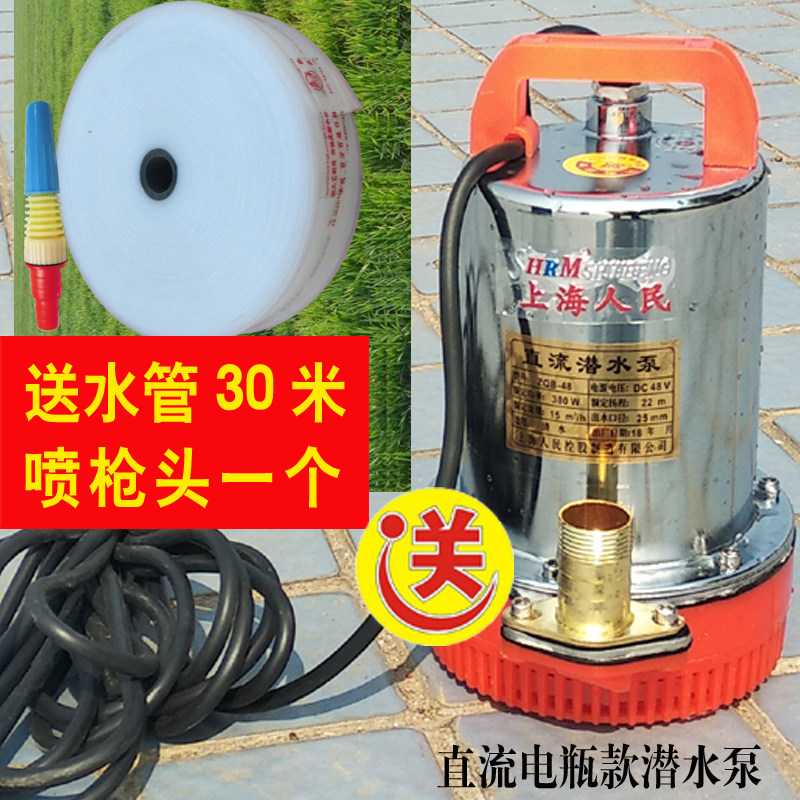 直流潜水泵12V48V60伏电瓶车电动车抽水浇菜浇水泵农用抽水机大扬