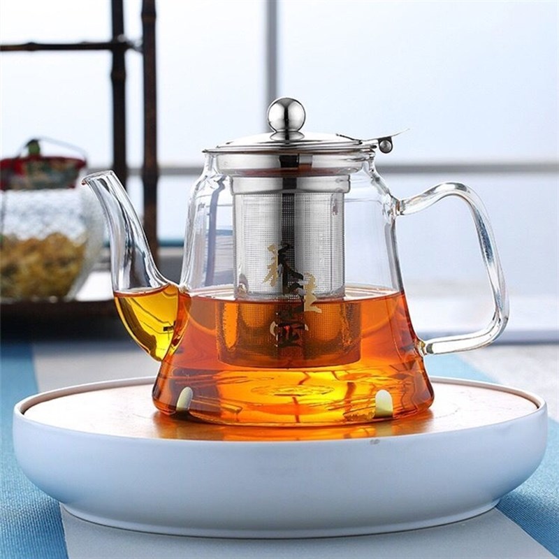电磁炉玻璃茶壶加厚耐热花茶壶不锈钢过滤网泡茶壶煮茶器功夫茶具