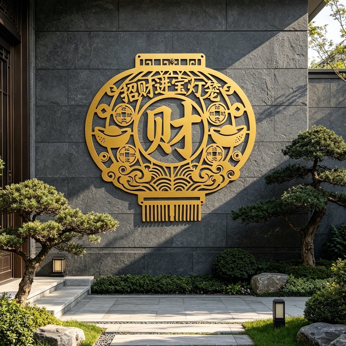 镂空中式壁挂墙饰铁艺挂件户外壁软装墙贴