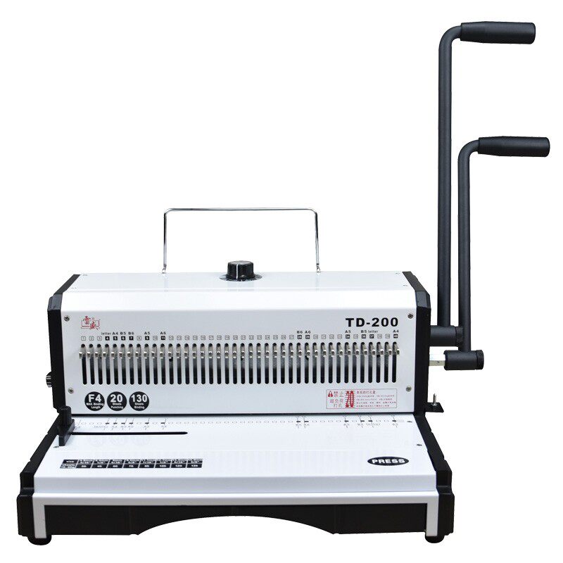 装订机打孔机厚层铁圈装订机手动大型重型打孔装订机雷盛TD-200R