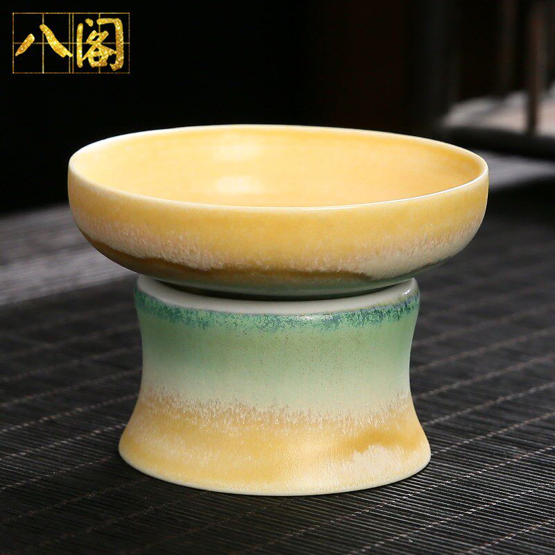 茶漏茶滤创意陶瓷过滤网茶叶茶隔过滤器功夫茶具配件碧波泡茶漏斗