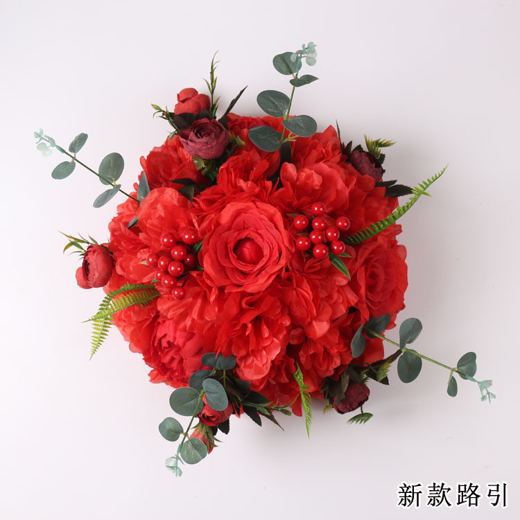 新款婚庆仿真路引花摆件 婚礼地排T台路布置商场酒店装饰橱窗设计