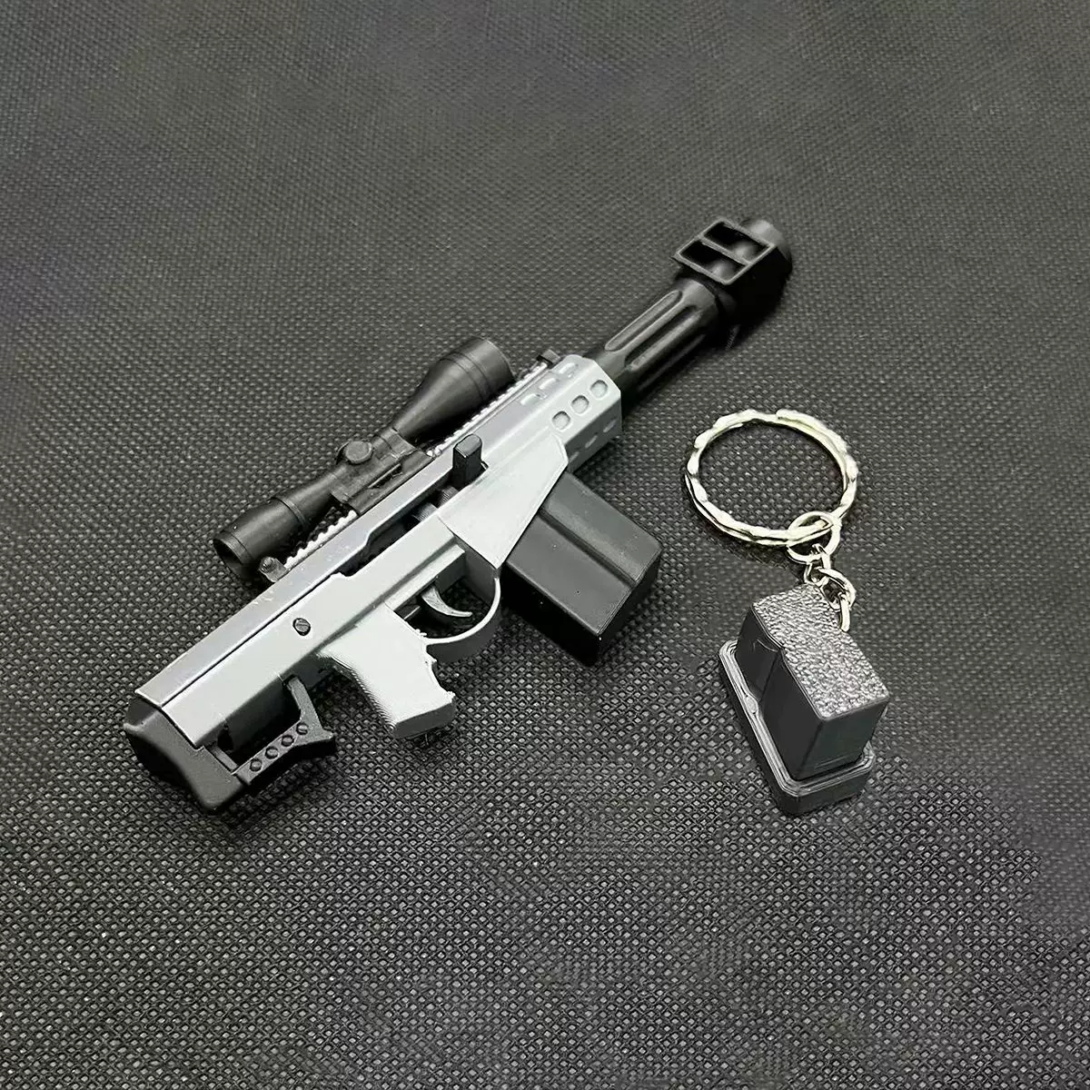 3d打印M82巴雷特AMR迷你玩具手指枪可发小球萌趣解压背包挂件弹夹
