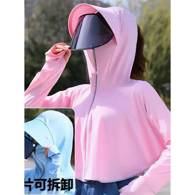 电动车冰丝防晒衣女夏季2025新款骑车防紫外线遮阳薄纱防晒服外穿