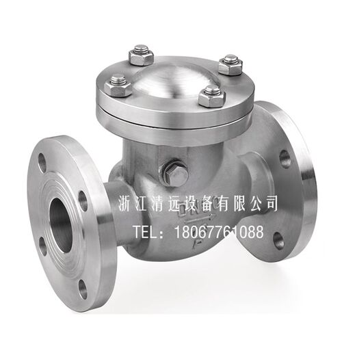 304/316L不锈钢法兰旋启式止回阀H44W-16P单向阀DN50 80 100 150