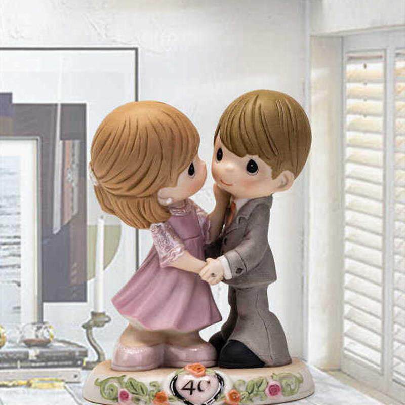 珍贵的时刻水滴娃娃夫妇装饰婚礼礼品创意礼品夫妻和闺蜜