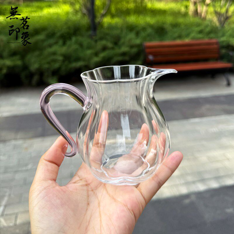 玻璃洛神公道杯家用女士茶具玻璃公杯耐高温透明耐热茶海分茶器