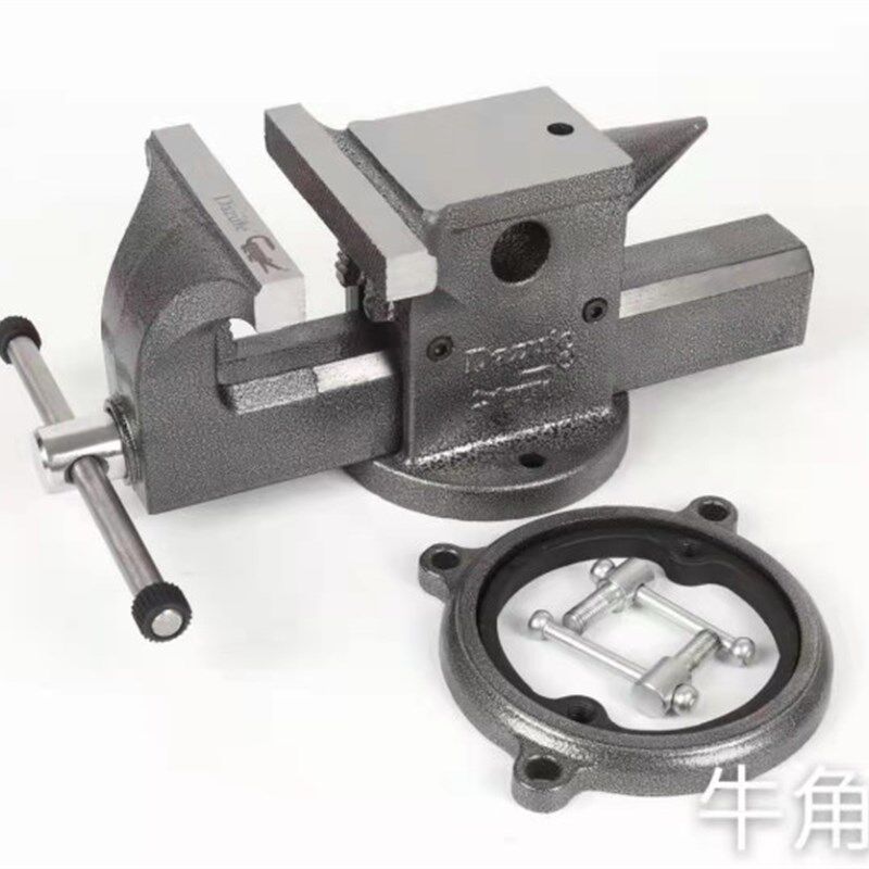 重型牛角台虎钳精密平口钳夹具台钳工作台多功能台钳工作台高精度