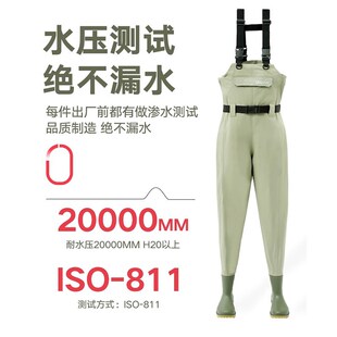sekoya路亚装备涉水裤溪流钓鱼防水下水裤连体口袋飞蝇钓赶海全身