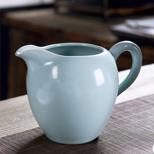 汝窑公道杯陶瓷茶海开片可养功夫茶具茶道配件分茶器公平杯大容量