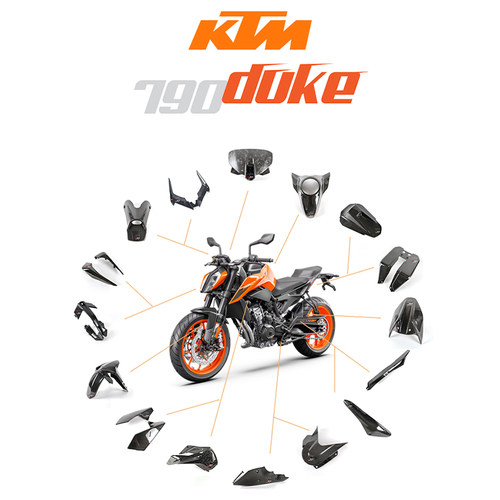 KTM 790 890 DUKE 18-22年 碳纤维 干碳 改装配件 全车外壳导流罩