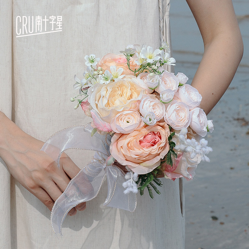 【新品5折】新娘手捧花仿真花结婚婚礼捧花婚纱摄影领证登记花束