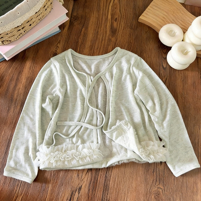 女童薄款外套开衫斗篷披肩外出服