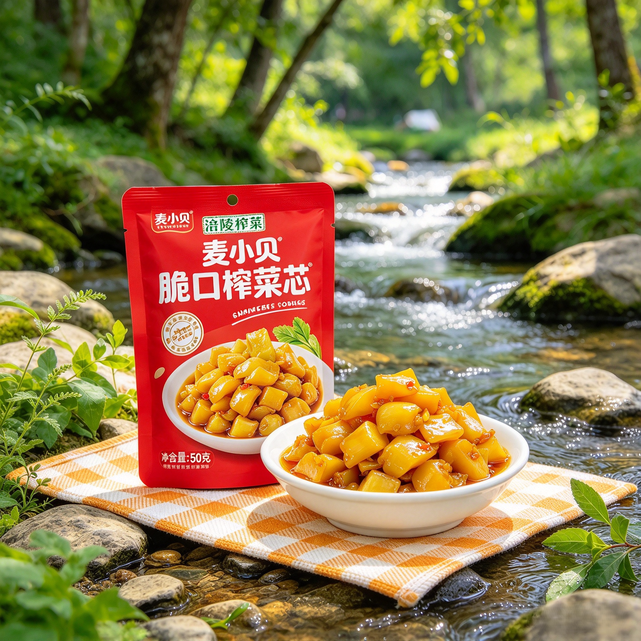 涪陵榨菜 麦小贝榨菜芯50g袋装下饭菜腌制泡菜开袋即食外婆菜