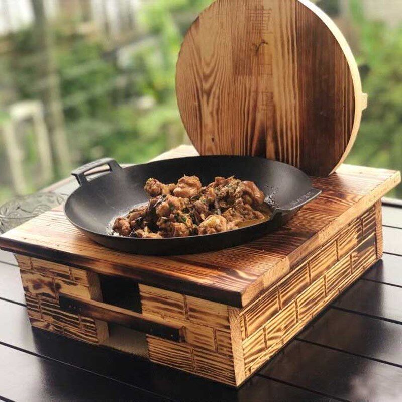 农家复古地锅灶台招牌菜私房菜小锅台保温锅灶特色山庄饭店餐具