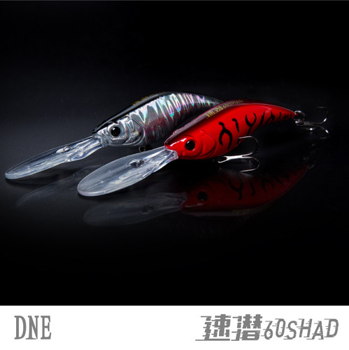 DNE去路亚60SHAD新款长舌板速潜米诺远投鳜鱼假饵深潜8.3克鲈鱼饵