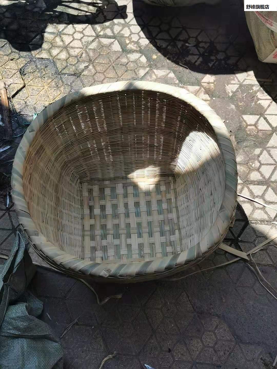 箩筐精大竹大筐箩收市细大竹框篓篼保超纳编竹手装子饰工环储竹物