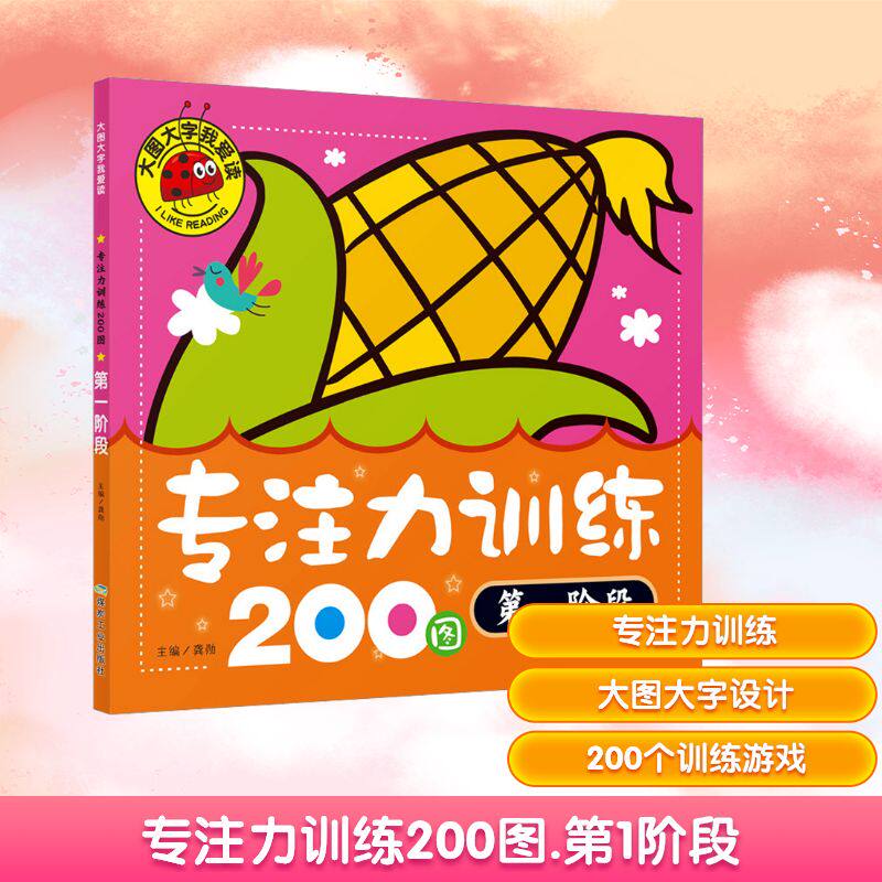 【正版】专注力训练200图 阶段 专注力训练 200图 阶段 儿童益智 趣味练习 观察力提升 亲子互动 入门级 9787502070847