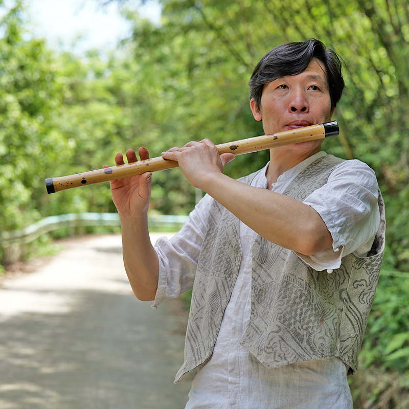姚茂顺亲制低音笛子红妃竹短笛子