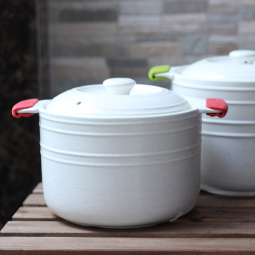 6L陶瓷砂锅 锂辉石 明火耐高温石锅炖锅汤锅 双耳汤煲硅胶把手
