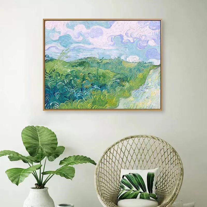 梵高装饰画电表箱世界名画丰收客厅沙发背景墙卧室餐厅玄关挂画图片