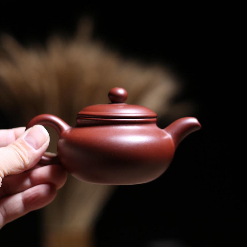 紫砂壶名家泡茶壶半手工小容量正宗原矿紫泥冲罐小品敞口仿古壶