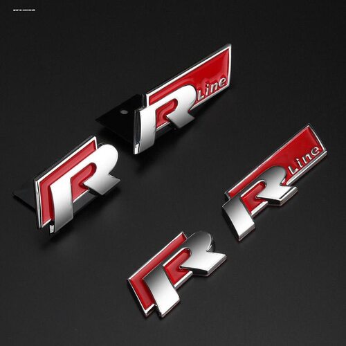 适用中网R标Rline凌渡途安朗逸速腾CC高67大众车标贴尾标改装个性