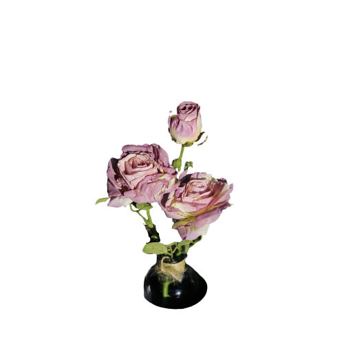 法式油画焦边仿玫瑰车内饰品适用