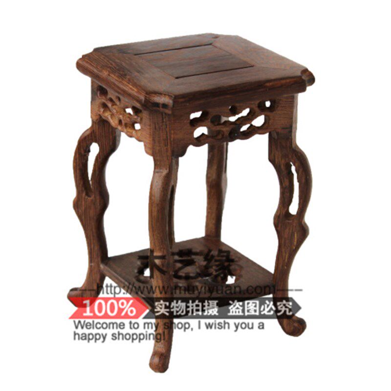 实木底座正方形红木花架木质奇石盆景底座茶壶紫砂壶木托木雕摆件图片