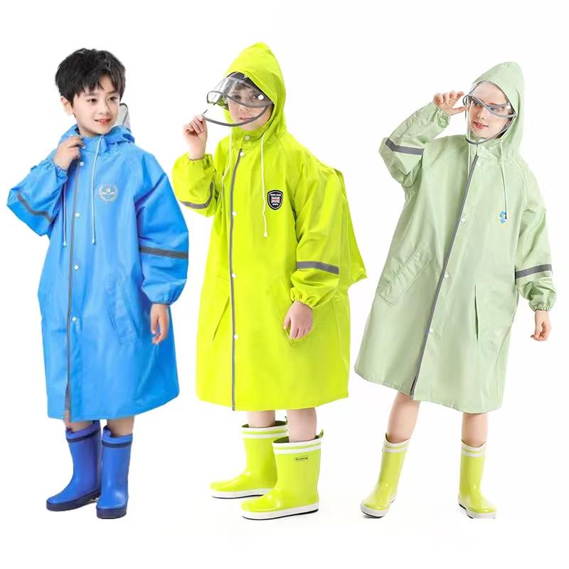 2025新款儿童雨衣轻薄速干男童带书包位拉链学生女童雨披小孩子
