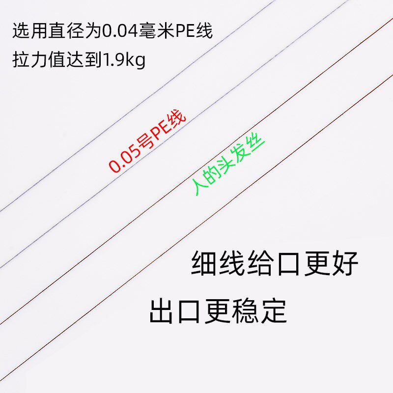 极细大力马子线成品子线双钩0.03号0.05号有倒刺无刺野钓鲫鱼鲤鱼