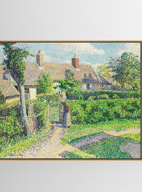 农舍 毕沙罗印刷喷绘建筑画客厅卧室沙发背景装饰画风景挂画壁画