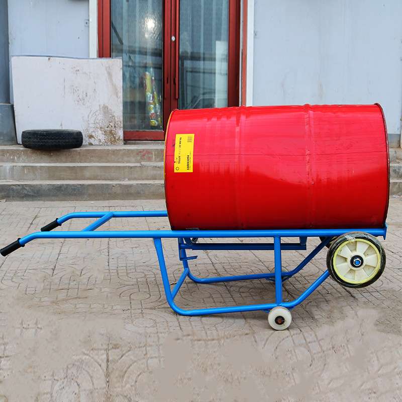 油桶手推车四轮铁桶搬运车液压油桶搬运车重型油桶搬运手推车厂家