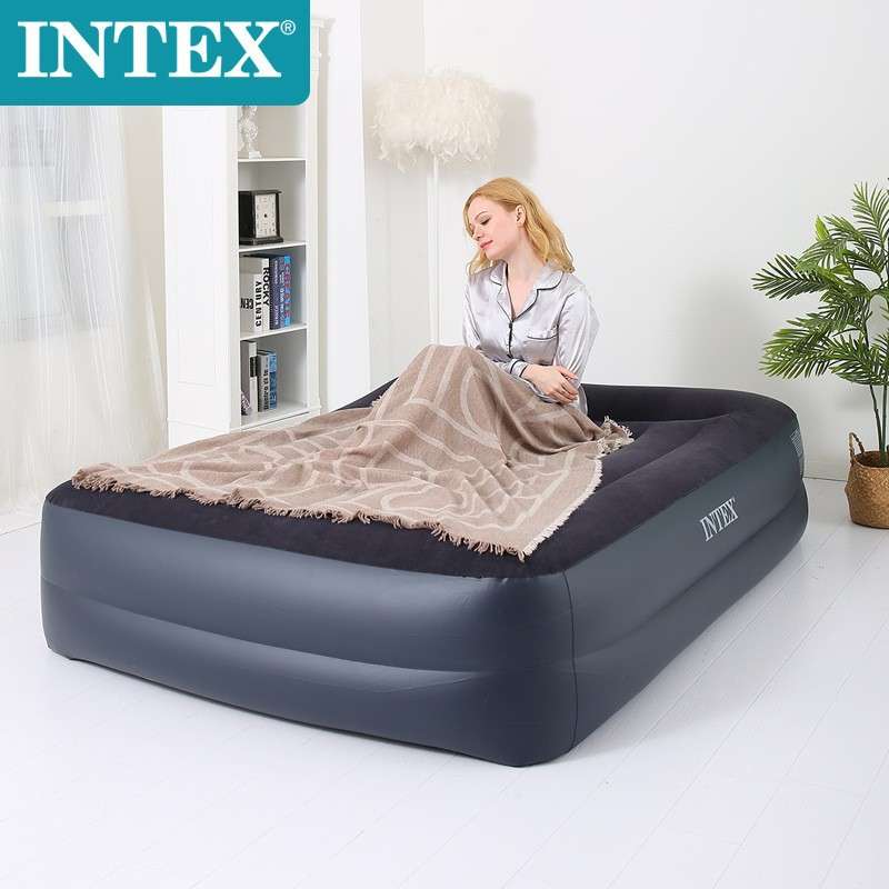 INTEX66720豪华双人加大双层充气床垫加厚气垫床加高空气床