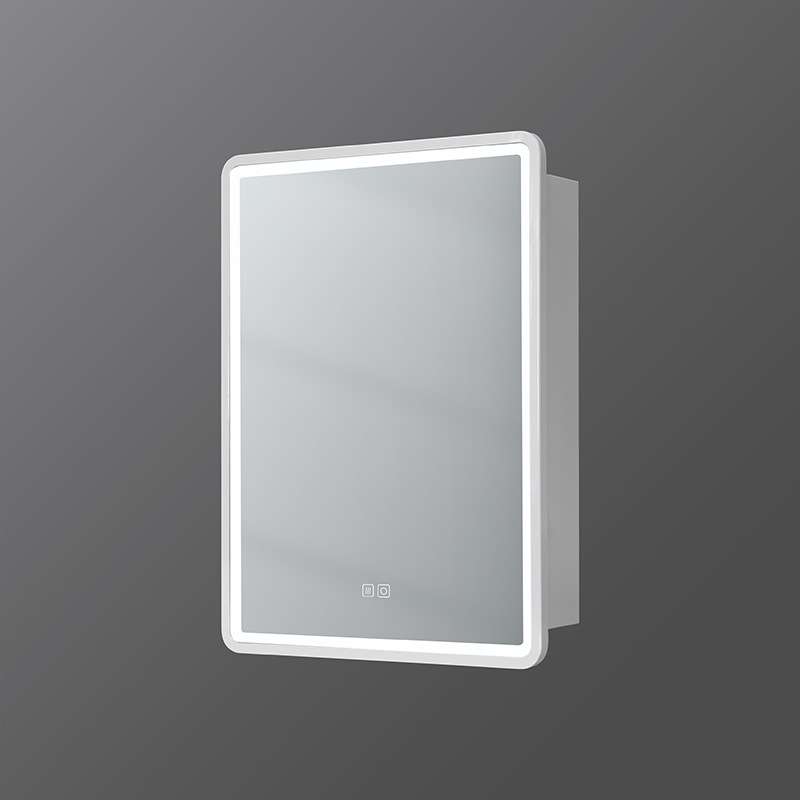 【】欧美优选铁喷漆圆角浴室镜柜明暗箱一体亚马逊热销款收纳柜