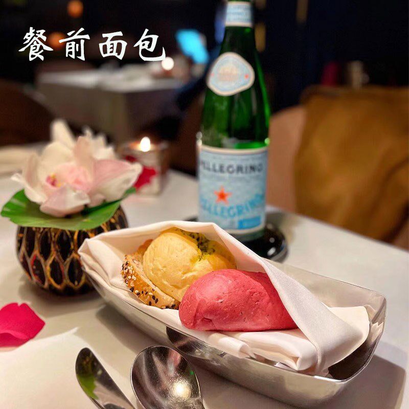酒店高档餐具法式西餐不规则精抛加厚餐前面包篮西式不锈钢点心盘