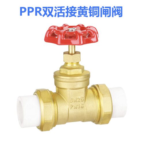 PPR活接铜闸阀自来水管暖气开关4分20双头热熔6分25塑料1寸32截止