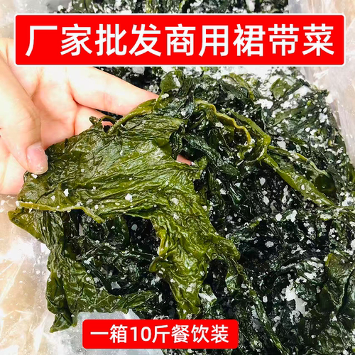 厂家批发商用裙带菜10斤一箱半干裙带叶嫩海带凉拌麻辣烫火锅食材