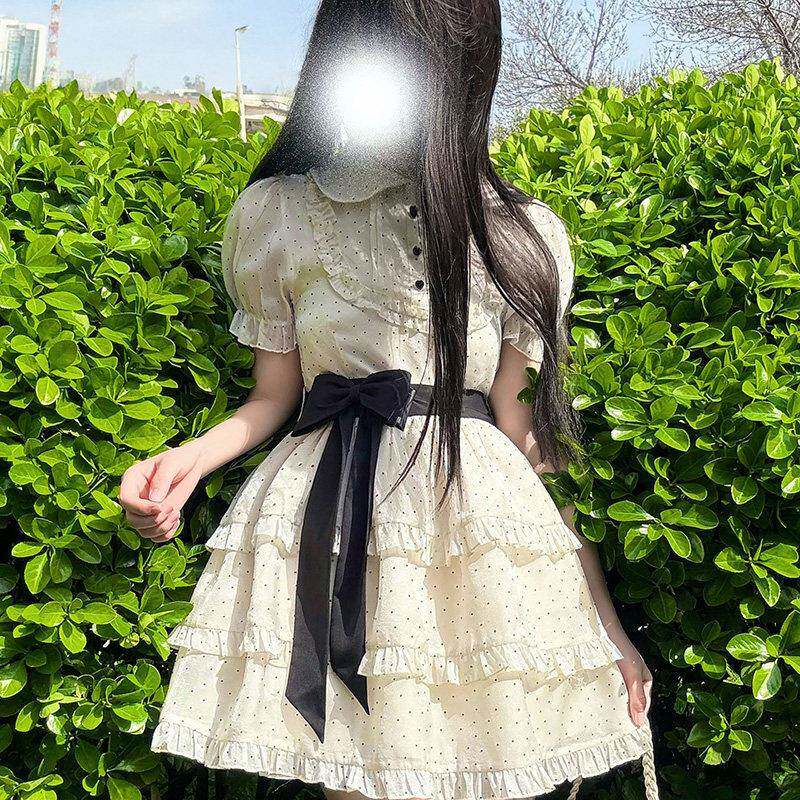 东京岁时记jk波点洋装女初夏裙子甜妹漂亮公主蓬蓬裙小个子套装