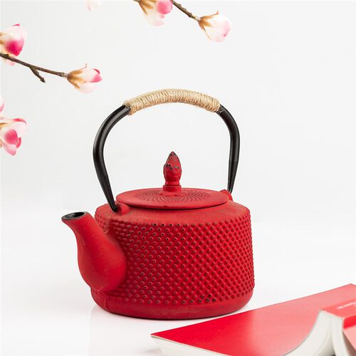 欧美风 彩色烧水煮茶泡茶壶铸铁茶壶 装饰品客厅家居饰品软装摆件