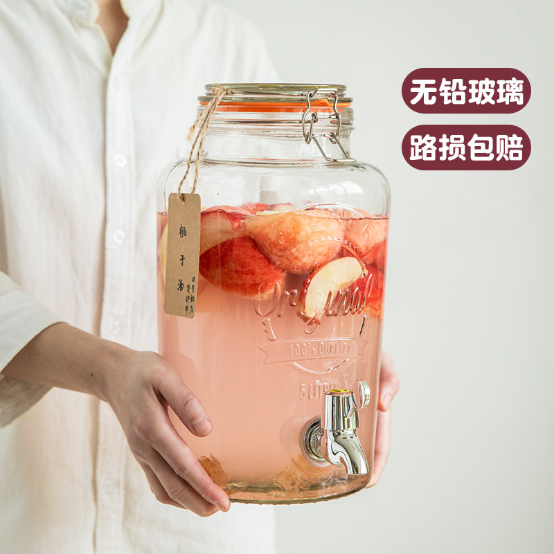 玻璃酒瓶带龙头kilner泡酒玻璃瓶密封酒桶泡酒瓶酒瓶子空瓶泡酒罐图片