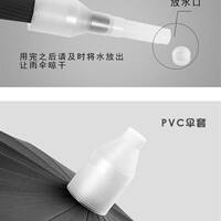 The water-absorbing umbrella cover with a long handle comes with a cover, a plastic cover with a waterproof cover, and a retractable umbrella cover that doesn't drip water thumbnail 3