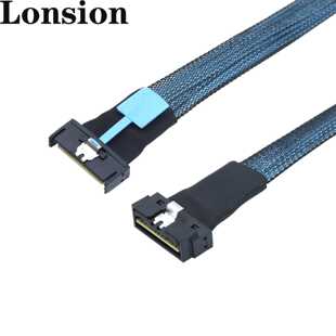 PCIE MCIO 8X转LP SlimSAS Low profile SFF-8654 74P高速连接线